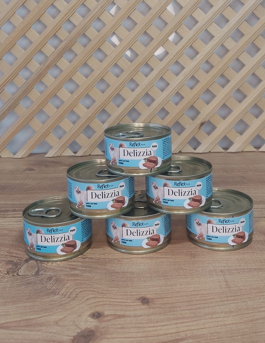 Delizzia Tuna Balıklı Yetişkin Kedi Konserve Maması (85 gr x 6 adet)